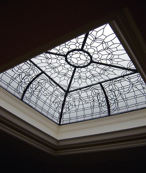 Sunroof House Ceilings, Skylight Design Architecture, Celing Roof Design, Neoclassic Wall, Spanish Tile Roof, French Courtyard, Roof Dome, Skylight Design, Butterfly Roof