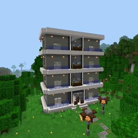 hotel on Minecraft<3 Minecraft Hotel Ideas, Minecraft Hotel Room, Hotel In Minecraft, Minecraft Hotels Ideas, Minecraft Hotel, Mc Houses, Minecraft Idea, Mc Builds, Hotel Inn