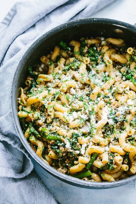 Chick Pea Pasta with Sausage + Broccoli Rabe - Coley Cooks Sausage Broccoli, Pea Pasta, Pasta With Sausage, Chick Pea, Broccoli Rabe, Sausage Pasta, Peas, Broccoli, Pasta