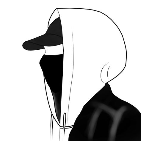 Hooded Man Drawing, Guy In A Hoodie Drawing, Person In Hoodie Drawing, How To Draw Beanies On Heads, Boy With Cap Drawing, Person With Mask Drawing, Arabic Core, Hood Drawings, Hood Reference