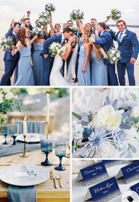 Blue On Blue Wedding Color Schemes, Navy Blue And Light Blue Wedding Theme, Navy Blue And Sky Blue Wedding, Placid Blue Wedding, Dark Blue Light Blue Wedding, Navy And Sky Blue Wedding, Summer Blue Wedding Colors, Carolina Blue Wedding Colors, Navy Blue Light Blue Wedding