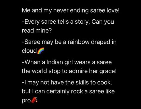 Caption ideas Short Caption On Saree For Instagram, Quotes About Saree For Instagram, Saree Selfie Captions, Tredisnal Dress Caption For Instagram, Captions For Lehnga Pics Instagram, Caption On Ethic Wear, Ethics Wear Captions For Instagram, Captions For Instagram Thread, Lahenga Caption For Insta