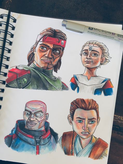 Alcohol Marker Drawings, Star Wars Painting, Drawing Stars, The Bad Batch, Space Battles, Star Wars Drawings, Book Room, Bad Batch, Drawing Stuff