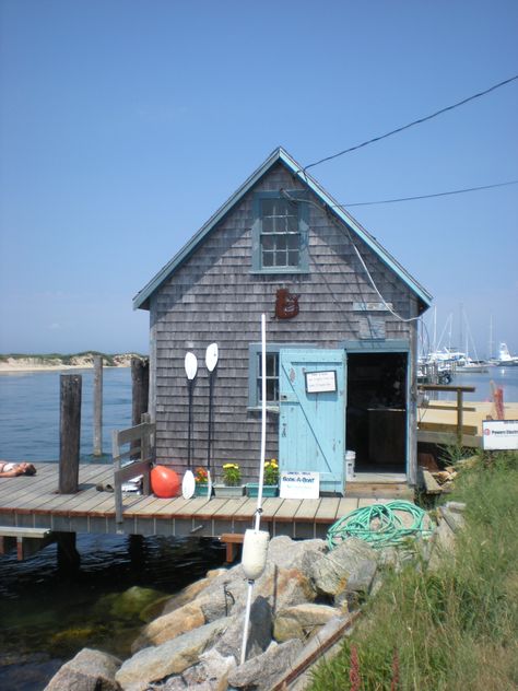 pictures of houses and boats | Pin it Like Image Shed To Tiny House Conversion, Marthas Vineyard Cottages, Backyard Guest Houses, Beach Shacks, Fishing Shack, Deco Marine, Lake George Village, Shed To Tiny House, Boat House