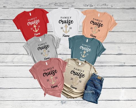 Custom Name Family Squad 2024 Shirt, Cruise Squad Vacation Shirts, Cruise Matching Shirt, Friends Cruise Shirt, Cruise Life Shirt Group Cruise Shirts, Cruise Life, Group Cruise, Cruise Shirts, Cruise Trip, Travel Shirt, Cruise Shirt, Family Cruise, Squad Shirt