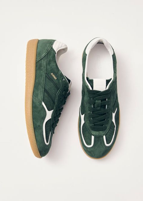 Sustainable Sneakers | ALOHAS Finnish Fashion, Sustainable Leather, Green Sneakers, Weekender Tote Bag, Shoe Inspo, Naha, Swag Shoes, Green Suede, Boot Bag