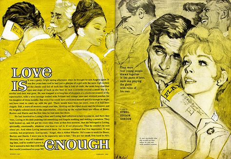 Andy Virgil, Book Illustration Layout, Pulp Novels, Vintage Illustration Art, Mid Century Illustration, Magazine Illustration, Pulp Art, Retro Illustration, Magazine Layout