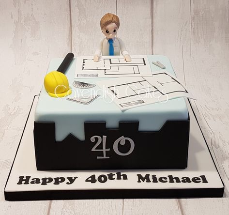 Cake For Architect Birthdays, Architect Birthday, Cakes For Women, New Cake, Cake Tutorial, Happy Birthday Cakes, Grad Party, Grad Parties, 40th Birthday