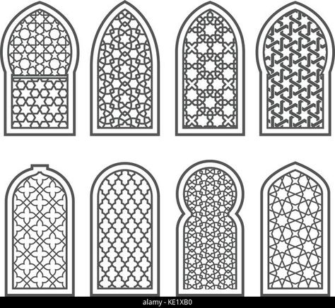 Islamic Window, Arabian Pattern, Muslim Prayer Room Ideas, Islamic Design Pattern, Prayer Room Ideas, Arabic Style, Ramadan Decoration, Arabesque Pattern, Islamic Patterns