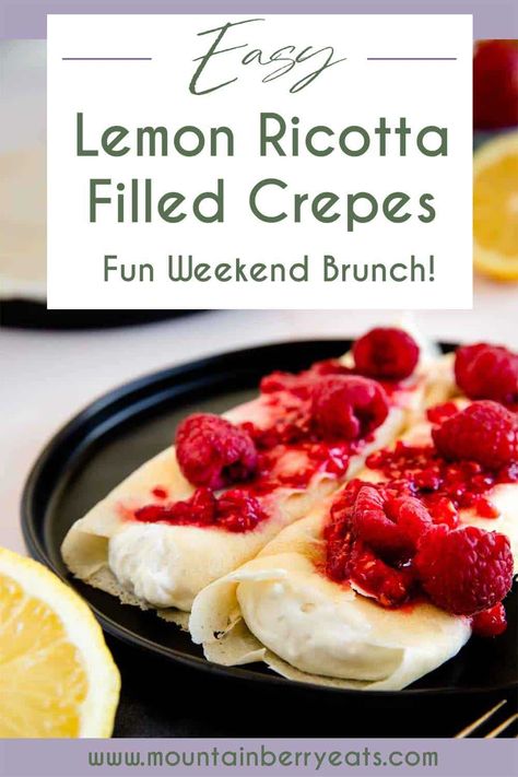 Filled Crepes, Blintzes Recipe, Lemon Crepes, Ricotta Recipe, Gluten Free Holiday Recipes, Gluten Free Crepes, Easy Crepe Recipe, Crepes Filling, Crepe Recipe