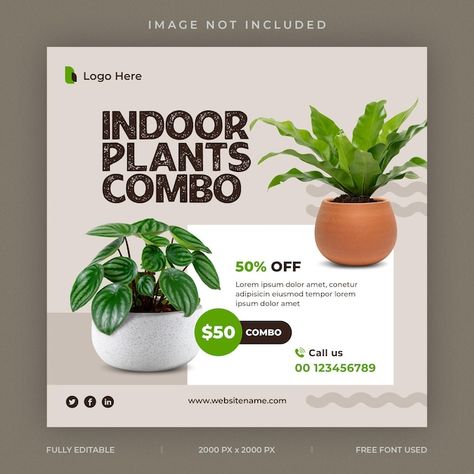 Plant Social Media Post, Plant Shop Branding Design, Pull Up Banner Design, Banks Advertising, Plants Poster, Catalog Design Layout, Green Marketing, Social Media Advertising Design, Timeline Design