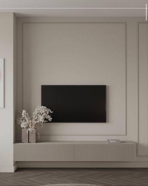 New Tv Wall Design, Transitional Wall Paneling, Panneling Tv Wall, Lounge Wall Panelling With Tv, Minimalist Living Room Tv Wall, Panelling Around Tv, Living Room Panelling Tv, Arch Tv Wall, Tv Wall Panel Classic