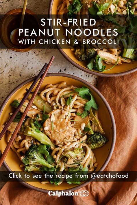 Peanut Noodles With Chicken, Noodles With Chicken, Broccoli Dishes, Noodle Dish, Peanut Noodles, Chicken And Broccoli, Chicken Broccoli, Hoisin Sauce, Peanut Sauce