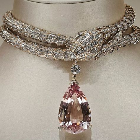 Pink Spinel and Diamond Serpenti Necklace by Bulgari | Eyes Desire Gems and Jewelry Bvlgari Jewelry Set, Exquisite Diamond Necklace, Princesa Sophia, Bulgari Jewelry, Jewellery Luxury, Bvlgari Jewelry, Sweet Jewelry, Pink Spinel, Diamond Necklace Designs