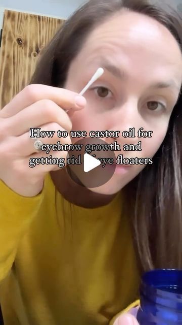 Amber Daul | Your Holistic Herbalist on Instagram: "Castor oil is such an amazing oil..

This is one of the easiest ways to help break up those eye floaters!

It also helps to grow thicker eye brows and eyelashes🤩

✅Save this for later!

How to use castor oil for eye floaters & eyebrow/eyelash growth:

👉🏼put a small amount of castor oil on a Qtip, cotton ball, or on your finger
👉🏼rub it over the OUTSIDE of your eyes, eyelids and eyebrows
👉🏼allow it to soak into your skin for a few hours then wash your face- I always do mine before bed then I wash my face in the morning

as with anything consistency is key! The more you do it the better your results. There is no magic number of days that it takes to grow your eyebrows or get your eye floaters to go away. Just keep at it and you will How To Get Eyebrows To Grow, How To Use Castor Oil For Eyelashes, Castor Oil For Eye Floaters, Castor Oil For Face Skin Care, Castor Oil On Eyebrows, How To Use Castor Oil, Castor Oil Before And After, Castor Oil On Face Overnight, Castor Oil Brows