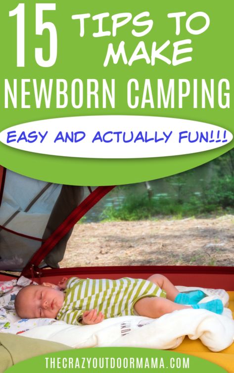 Infant Camping Hacks, Tent Camping With Baby, Camping With Newborn In Camper, Camping With A Newborn, Camping With Infant, Camping With An Infant, Camping With Newborn, Camping With Baby In Tent, Baby Camping Essentials