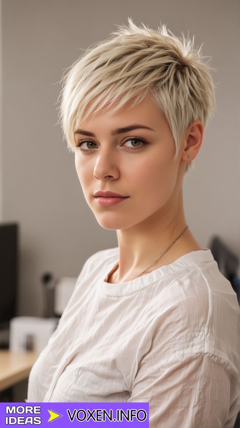 Undercut Pixie Back View, Edgy Pixie Cuts For Fine Hair, Haircuts Women Over 40, Best Haircuts Women, Layered Pixie Haircuts, Haircuts Undercut, Angular Face, Layered Pixie, Choppy Haircuts