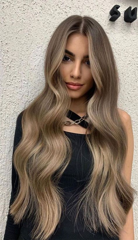 Dusky Blonde Hair, Blond For Brunettes, Bronde Haircolor Ash, Ash Honey Brown Hair, Ash Golden Blonde Hair, Mushroom Brown Blonde, Caramel Ash Blonde, Blonde Balayage For Brunettes, Summer Hair Color For Brunettes Highlights