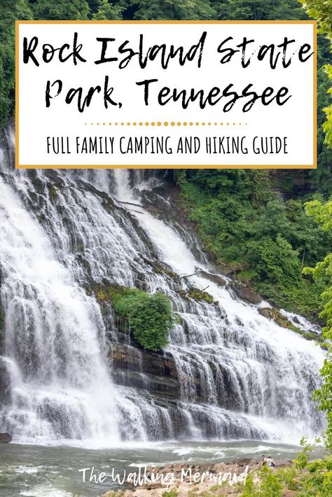 This full family camping and hiking guide to Rock Island State Park will help you plan your next outdoor adventure. The hiking guide will take you to the best hiking trail that will take you directly to Twin Falls. Learn also about the campground and how to get to both locations, the hiking trail and the campground. Make the best of your visit after checking out this guide. #TheWalkingMermaid | Rock Island State Park | Tennessee State Parks | Tennessee Waterfalls | Twin Falls | Tennessee Hikes Rock Island State Park, Camping In Tennessee, Tennessee Waterfalls, Tennessee Road Trip, Tennessee State Parks, State Park Camping, Indoor Camping, Tennessee Travel, Fall Creek