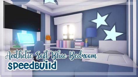 Aesthetic Adopt Me, Blue Teen Bedroom, Adopt Me Bedroom Ideas, Blue Teen Bedrooms, House Plans 2 Story, One Bedroom House Plans, 1 Bedroom House Plans, 6 Bedroom House Plans, Me Aesthetic