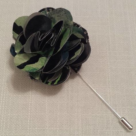 Lapel Flower made from upcycled Monster Energy Rehab drink can Monster Can Crafts Mask, Monster Can Flower, How To Make A Monster Can Mask, Monster Can Spikes, Monster Can Gas Mask, Monster Energy Drink, Lapel Flower, Monster Can, Monster Energy