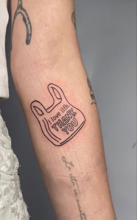 Tattoo So It Goes Mac Miller Tattoo, I Love Life Thank You Tattoo, Mac Miller Knee Tattoo, Cdg Tattoo, So It Goes Tattoo Mac Miller, I Love Life Thank You Mac Miller Tattoo, Love It If We Made It Tattoo, Tattoo Ideas Mac Miller, Simple Mac Miller Tattoos