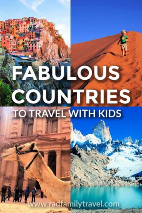 15 Fabulous Countries to Visit with Kids and Teens. Maybe you've dreamt of Italy as a family travel destination, but what about Namibia, Jordan, or Patagonia? Check out these places to go around the world for some of the best vacations. #worldtravel #traveldestinations #travelwithkids #travelwithteens Cheap Winter Vacations, Best Winter Vacations, Winter Vacations, Best Countries To Visit, Best Family Vacations, Family Destinations, Countries In The World, Family Vacation Destinations, Countries To Visit