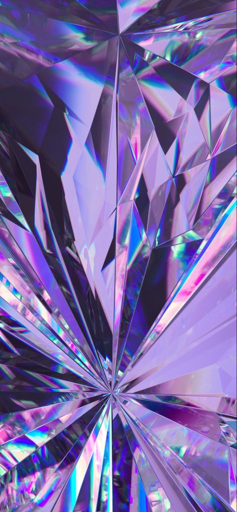 Purple Holographic Aesthetic, Purple Diamond Aesthetic, Crystals Background Wallpapers, Purple Holographic Wallpaper, Purple Crystal Wallpaper, Crystal Background Aesthetic, Crystal Wallpaper Aesthetic, Holo Background, Gem Background