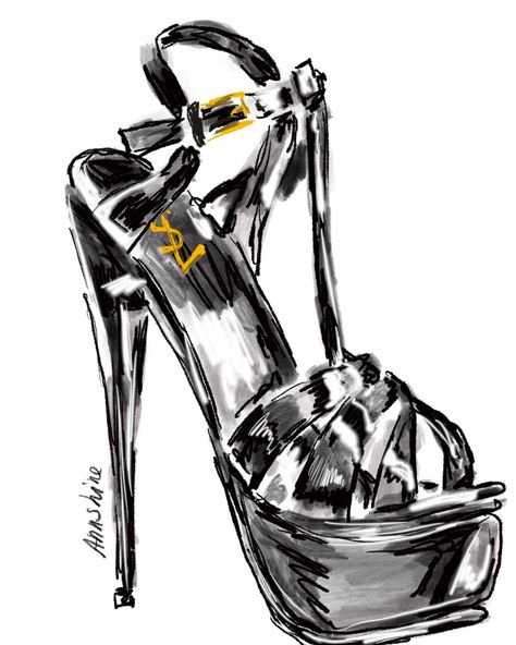 Classic @ysl high heel sandals. #saintlaurent Tribute platform sandals shoe illustration. Icon shoes of every girl dreams💖 #shoeillustration #shoes #shoeillustrator #draweveryday #drawdaily #drawing #drawings #saintlaurent #saintlaurentshoes #saintlaurentsandals #stilettos #howtodrawshoes #orderillustration #orderillustrations #iconshoes Shoe Illustration, Shoes Illustration, Icon Shoes, Shoes Drawing, Saint Laurent Shoes, Girls Dream, Every Girl, Heel Sandals, High Heel Sandals