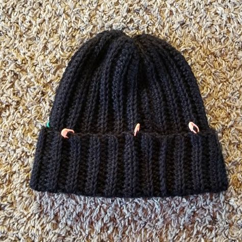 Classic Black Beanie Crochet Pattern | Hooked on Homemade Happiness Black Beanie Crochet Free Pattern, Crochet Black Hat, Black Beanie Crochet, Adults Hats, Black Crochet Hat, Toddler Hat Pattern, Crochet Toddler Hat, Winter Necessities, Notion Board