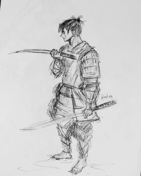 Samurai, sketch Think Only About Your Art, Samurai Sketch, Sketch, Art