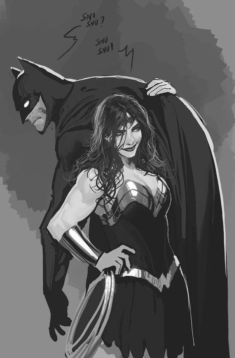 A Drawing, Cape, Batman, Wonder Woman, Wonder, Black And White, Twitter, White, Black