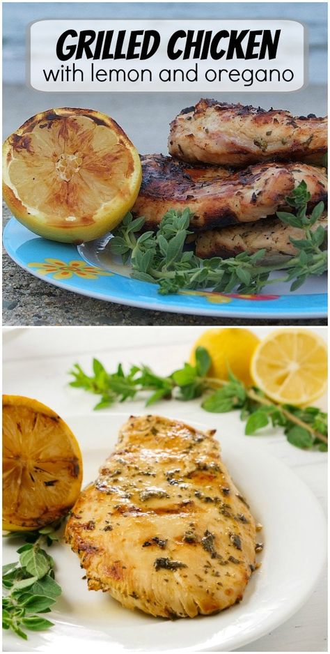 Oregano Recipes, Perfect Grilled Chicken, Oregano Chicken, Chicken With Lemon, Chicken Lemon, Grilled Lemon, Veal Recipes, Christmas Recipes Appetizers, Healthy Recipes On A Budget