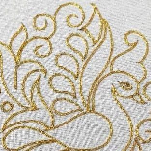 Zari Thread Design In Aari, Dad Drawing, Moms Weekend, Patterns Flowers, Embroidery Online, Working Drawing, Business Check, Hand Embroidery Patterns Flowers, Aari Embroidery