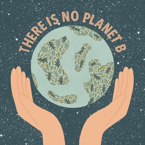 For Global Climate Strike today, I wanted to create an illustration in support of the climate strikes happening around the world. It's incredible to see how many people are passionate about helping to save our planet!⁠ Illustration - Happy Mouse Studio Plakat Design Inspiration, There Is No Planet B, No Planet B, Earth Hour, Save Our Earth, 강아지 그림, Save Earth, Environmental Art, Animal Rights