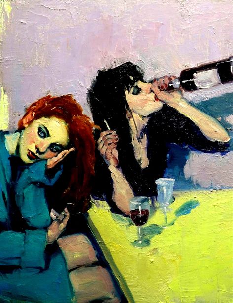 girls night Liepke Malcolm Liepke, Arte Inspo, Wow Art, Feminist Art, Ap Art, A Level Art, Fun Art, Ethereal Art, Art Block