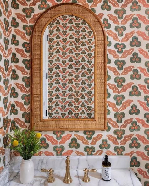 Toilet Wallpaper, Grandmillennial Decor, St Frank, Beyond Paint, Indian Lake, L Wallpaper, Buddhist Philosophy, Printed Tile, Professional Wallpaper