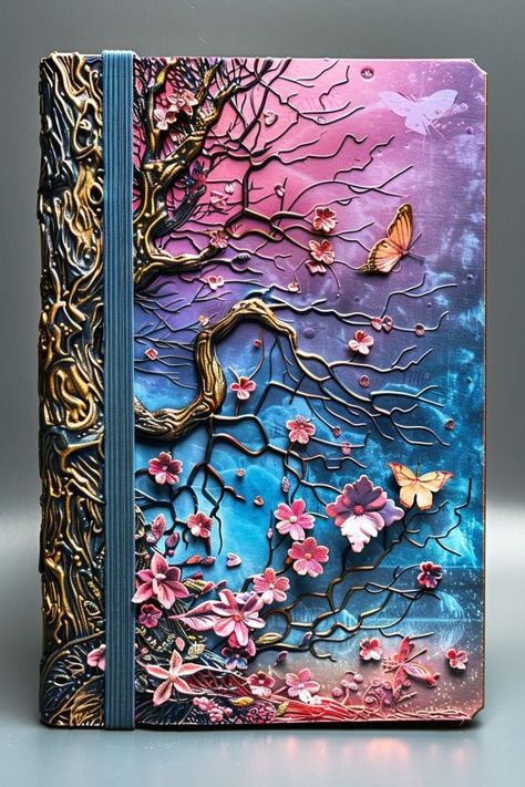 3d Book Cover Design, Diy Book Cover Ideas Creative Journals, Creative Book Cover Design Ideas, Diary Cover Design, Diy Old Books, Diy Notebook Cover, Creative Book Covers, Old Book Crafts, Scrapbook Cover