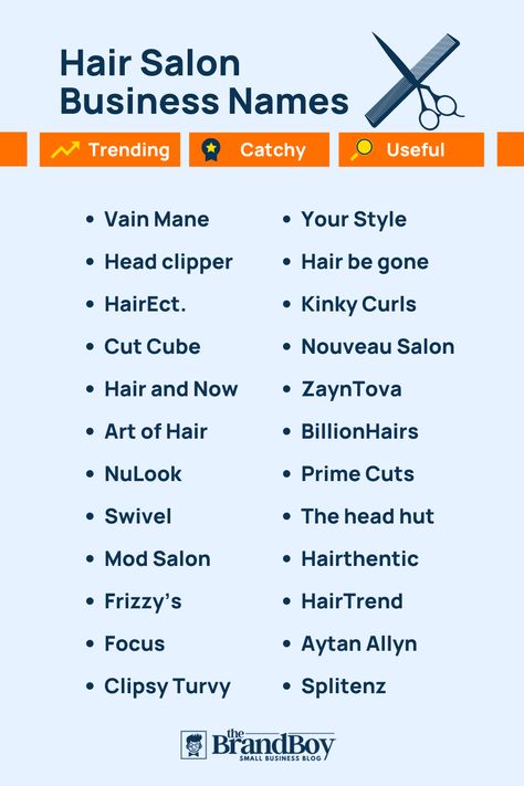 Hair Salon Business Names Hair Salon Names Ideas Unique, Saloon Names, Slogan Generator, Salon Names Ideas, Hair Salon Names, Hair Salon Business, Small Business Blog, Salon Names, Startup Marketing