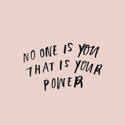 no one is YOU that is your POWER. Morning Yoga, Quotes Words, Inspirational Quotes Motivation, Note To Self, Pretty Words, Beautiful Words, A Quote, Mantra, Inspirational Words