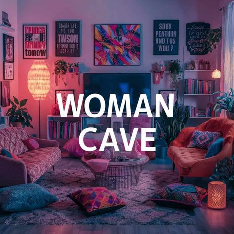 23 Women Cave Ideas to Inspire Your Relaxing Retreat Girl Cave Room Ideas, She Cave Room Ideas For Women, Girl Cave Ideas, Woman Cave Diva Den, She Room Woman Cave, Lady Cave Ideas, Woman Cave Ideas, Babe Cave Ideas, Women Cave Ideas