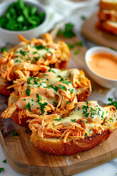 This buffalo chicken grilled cheese sandwich is a flavor explosion of spicy sauce, melty cheese, and juicy shredded chicken. It's messy, but oh-so-worth it! Chicken Sandwich Ideas, Chicken Grilled Cheese Sandwich, Buffalo Chicken Grilled, Juicy Shredded Chicken, Chicken Grilled Cheese, Buffalo Chicken Grilled Cheese, Easy Buffalo Chicken, Chicken Grilled, Grilled Ham