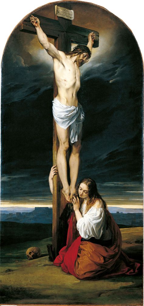 Francesco Hayez, "Crocifisso con la Maddalena", 1825-1827, Milano, Museo… Mary Magdalene And Jesus, Woord Van God, The Crucifixion, Maria Magdalena, Crucifixion Of Jesus, Religious Pictures, Pictures Of Jesus Christ, Ayat Alkitab, Mary Magdalene