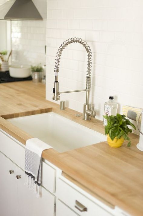 White Sink Wooden Countertop, Under Mount Kitchen Sink Butcher Block, Butcher Block Undermount Sink, Kitchen Sink Wooden Worktop, Butcher Block With Sink, Undermount Sink Butcher Block, Undermount Kitchen Sinks Butcher Block, Kitchen Sink Butcher Block Counter, Undermount Sink With Butcher Block