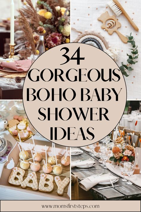 Planning a boho baby shower? Our list of 34 gorgeous boho baby shower ideas will inspire you to plan the perfect baby shower. Lunch Baby Shower Ideas, Baby Boy Boho Shower Ideas, Simple Boho Baby Shower Ideas, Budget Friendly Baby Shower Ideas, Boho Wildflower Baby Shower Ideas, Flower Child Baby Shower Ideas, Boho Baby Shower Cake Ideas, Boho Fall Baby Shower Ideas, Oh Baby Baby Shower Ideas