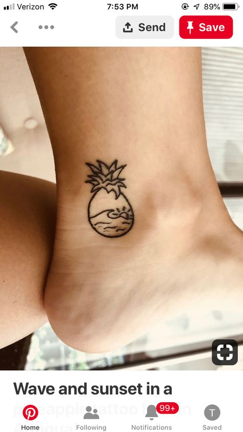 Family First Tattoo, Hawaiian Tattoos, Small Wave Tattoo, Hawaii Tattoos, Pineapple Tattoo, Borneo Tattoo, Shape Tattoo, Hawaiian Tattoo, Cute Tiny Tattoos