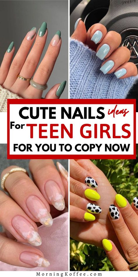 Girls are you looking for cute simple nails? Then you are at the right palace, In this post we gonna show you 25 most adorable teen nails for back to school seaso you will ever meet. Go check out for the full inspo of this cute teen nails. Cute Back To School Nails For 4th Grade, Nail Designs For Teens, Short Nails For Teens, Back To School Nails For Teens Square, Cute Nail Designs For School, Easy Back To School Nails, Back To School Nails For Teens 2024, Birthday Summer Nails, Back To School Nail Designs