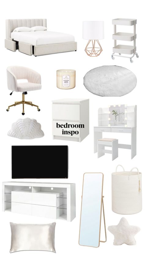 White Room Decor, Luxury Room Bedroom, Room Redesign, Clean Bedroom, Preppy Room Decor, Vanilla Girl, Preppy Room, Redecorate Bedroom, Dream Room Inspiration