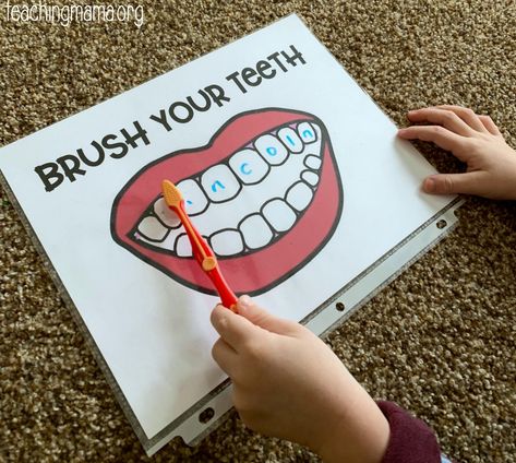 Toothbrushing Activities For Preschool, Healthy Me Activities For Preschoolers, Tooth Brushing Activities For Preschool, Tooth Brush Art Preschool, Teeth Brushing Activities Preschool, Brushing Teeth Preschool Activities, Brushing Teeth Activities For Toddlers, Brushing Teeth Craft Preschool, Dentist Activities For Toddlers