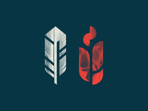 Feather + Flame by Ben Stafford Feather Logo Design Ideas, Feather Logo, Coastal Architecture, Logo Sketches, Amoled Wallpapers, Flame Design, Branding Ideas, Coastal Kitchen, Affinity Designer